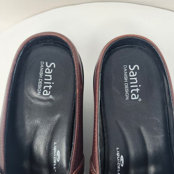 Sanita Catalina Wave II Mary Jane Mule EU41/US10.5-11 Bordeaux Brown Leather - Picture 5 of 14
